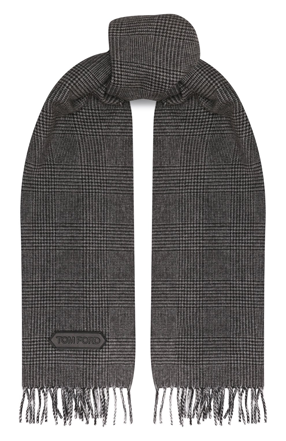 Шарф TOM FORD темно-серого цвета по цене 54250 руб., арт. 4TF138/2NBA, фото 1 Шарф TOM FORD, арт. 4TF138/2NBA, фото 1