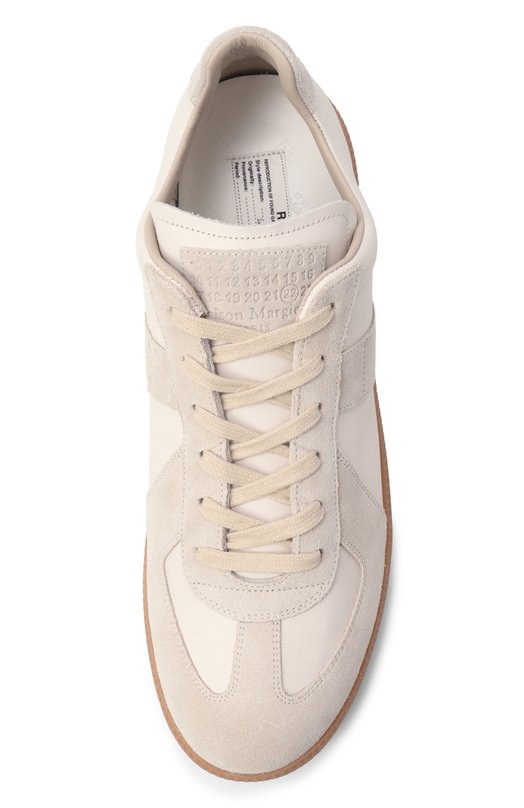 Кожаные кеды Replica Maison Margiela S57WS0236/P1895 Кремовый  S57WS0236/P1895 Фото 6