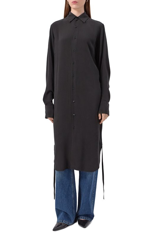 Шелковая рубашка Ann Demeulemeester B0012438/FA634 Чёрный  B0012438/FA634 Фото 3