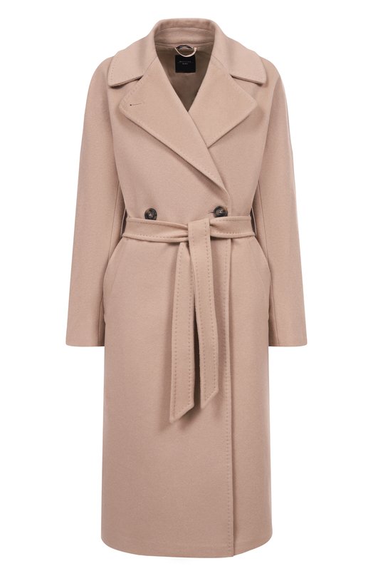 Кашемировое пальто Weekend Max Mara CASCIA Бежевый CASCIA