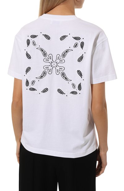 Хлопковая футболка OFF-WHITE, арт. 0WAA089S24JER002, фото 4