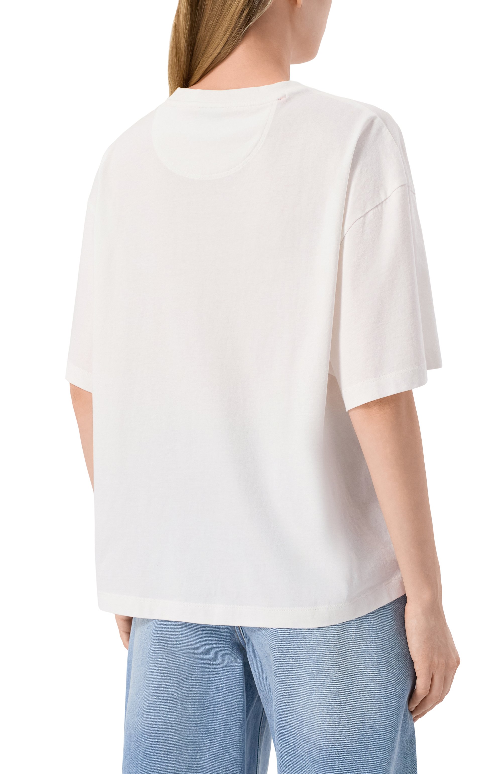 Хлопковая футболка BOSS ORANGE белого цвета по цене 5995 руб., арт. 50540441, фото 4 Хлопковая футболка BOSS ORANGE, арт. 50540441, фото 4