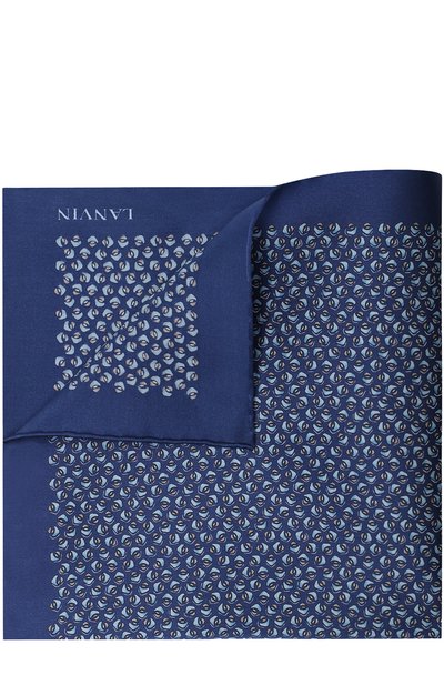 Комплект из галстука и платка LANVIN синего цвета по цене 19950 руб., арт. 4000/TIE SET, фото 3 Комплект из галстука и платка LANVIN, арт. 4000/TIE SET, фото 3