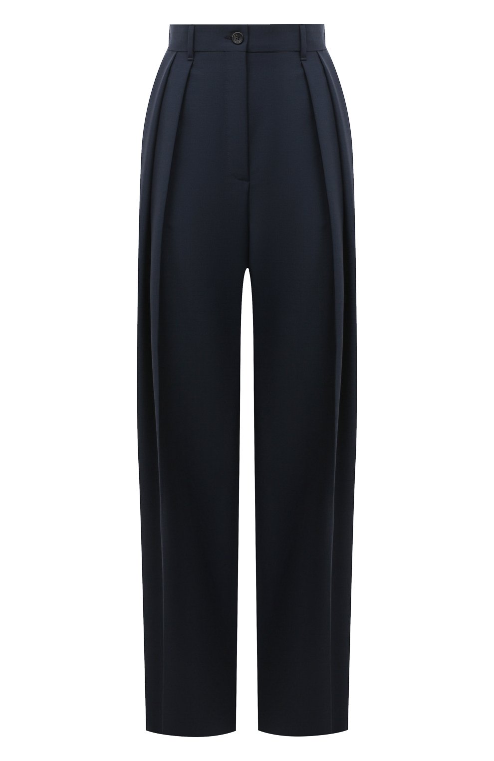 Шерстяные брюки LANVIN темно-синего цвета по цене 83900 руб., арт. RW-TR526U-4657-H20, фото 1 Шерстяные брюки LANVIN, арт. RW-TR526U-4657-H20, фото 1