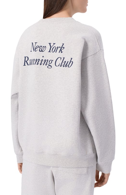 Хлопковый свитшот Sporty and Rich ST07162175GY03 Серый  ST07162175GY03 Фото 4