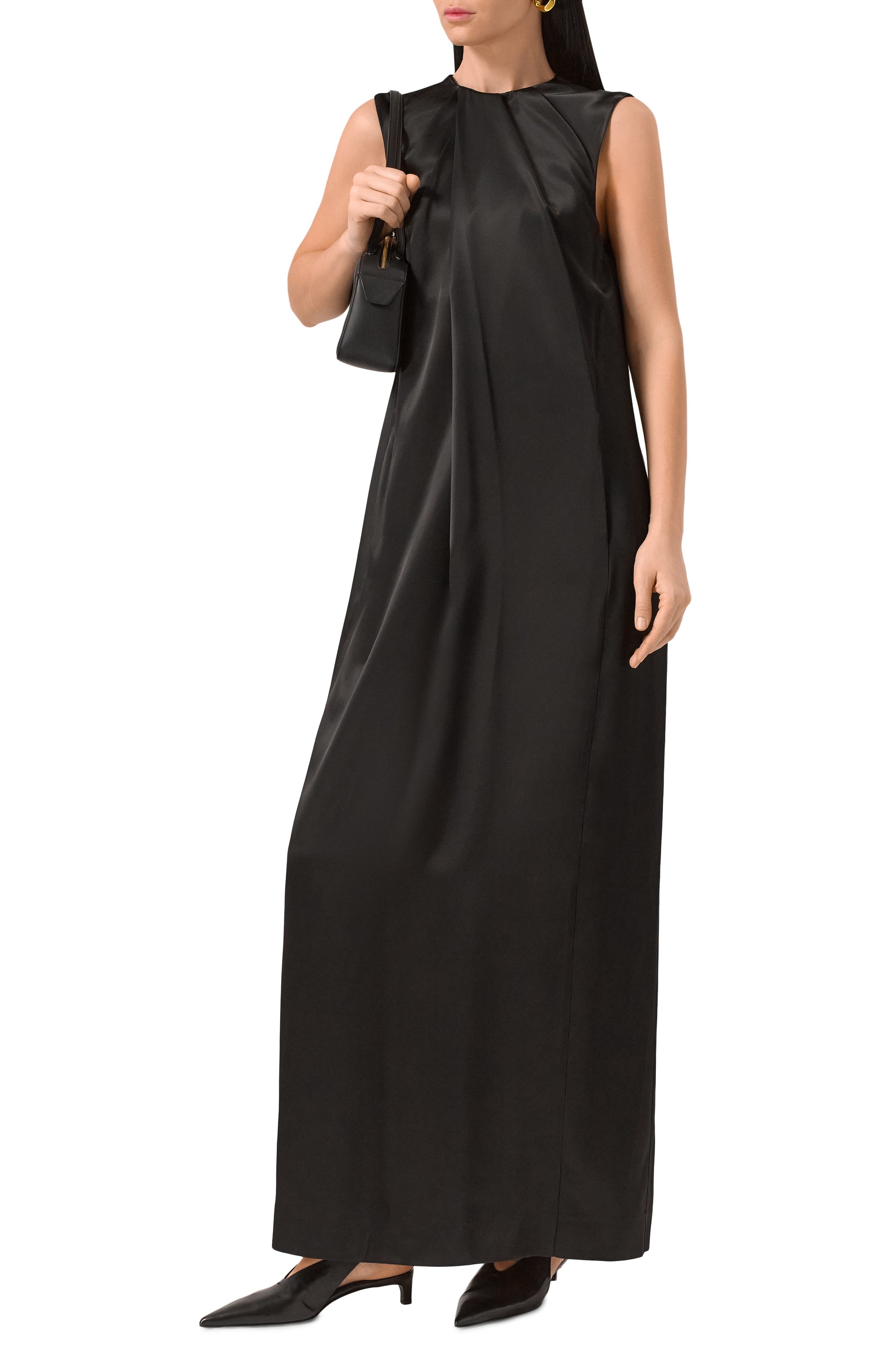 Платье из вискозы JIL SANDER черного цвета по цене 339500 руб., арт. J03CT0367-J65246, фото 2 Платье из вискозы JIL SANDER, арт. J03CT0367-J65246, фото 2