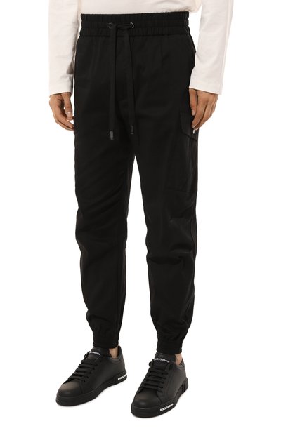 Хлопковые джоггеры DOLCE & GABBANA, арт. GW50HT/FUFMF, фото 3