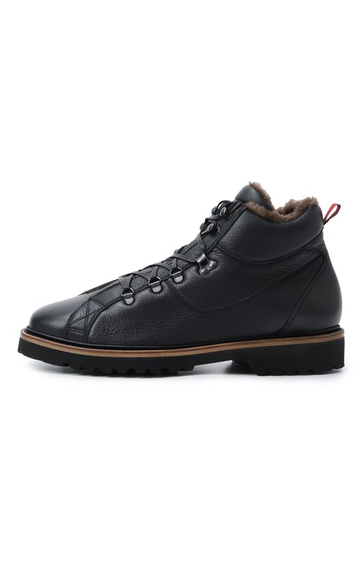 Кожаные ботинки Kiton USSA175N0012602 Синий  USSA175N0012602 Фото 4