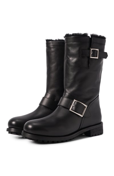 Женские кожаные ботинки biker JIMMY CHOO, арт. BIKERMIDGQM
