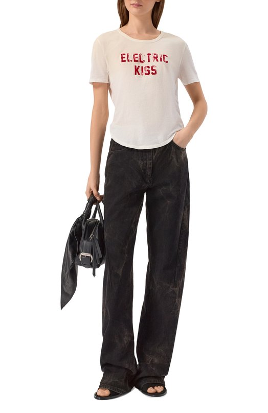 Хлопковая футболка Ann Demeulemeester B0013923/FA740 Белый  B0013923/FA740 Фото 2
