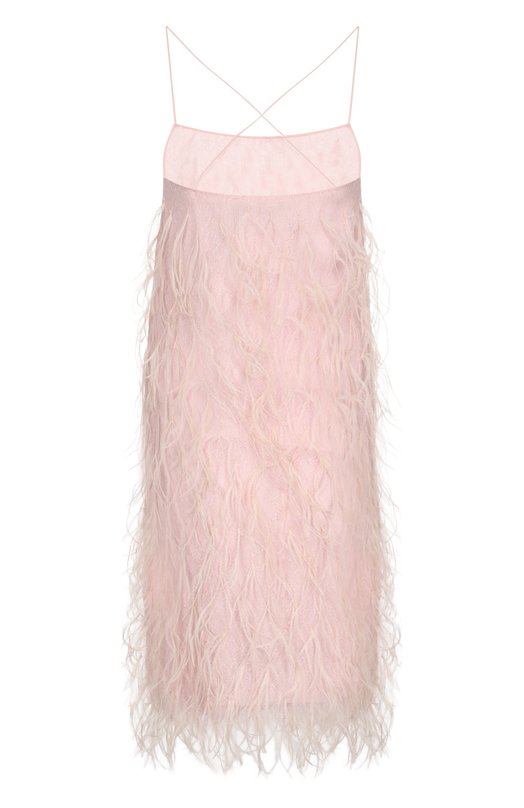 Платье с отделкой перьями Michael Kors Collection 2