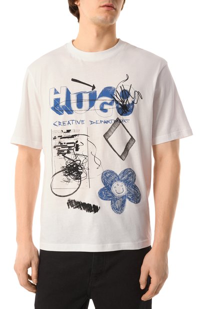 Хлопковая футболка HUGO BLUE, арт. 50533529, фото 3