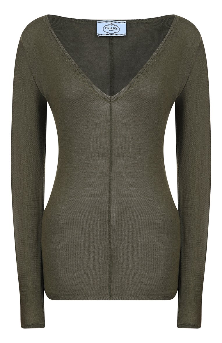 Шерстяной пуловер PRADA, арт. P24U0D-1KV2-F0161-192, фото 1