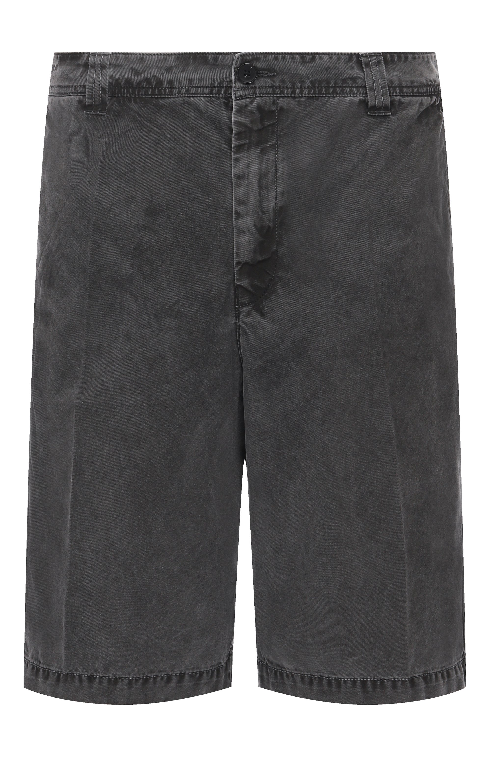 Хлопковые шорты DIESEL темно-серого цвета по цене 19950 руб., арт. A17389/0NJBP, фото 1 Хлопковые шорты DIESEL, арт. A17389/0NJBP, фото 1
