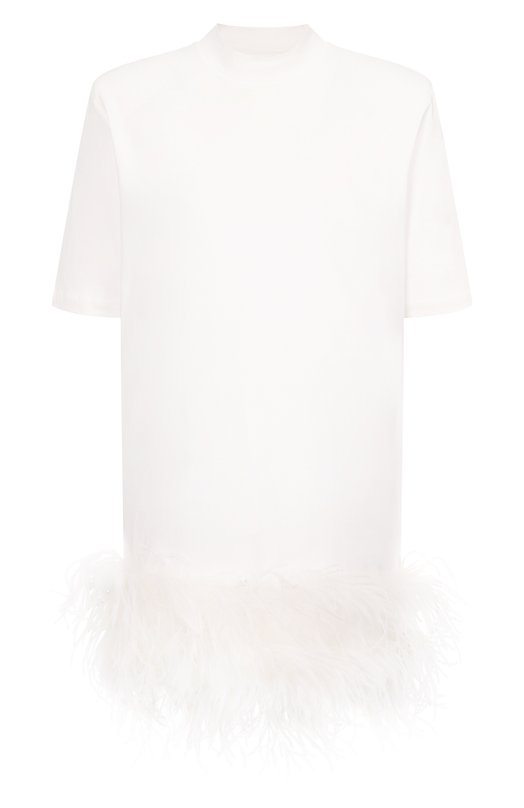 Платье с отделкой перьями The Attico 260WCA00469/JJJ025MU Белый 260WCA00469/JJJ025MU