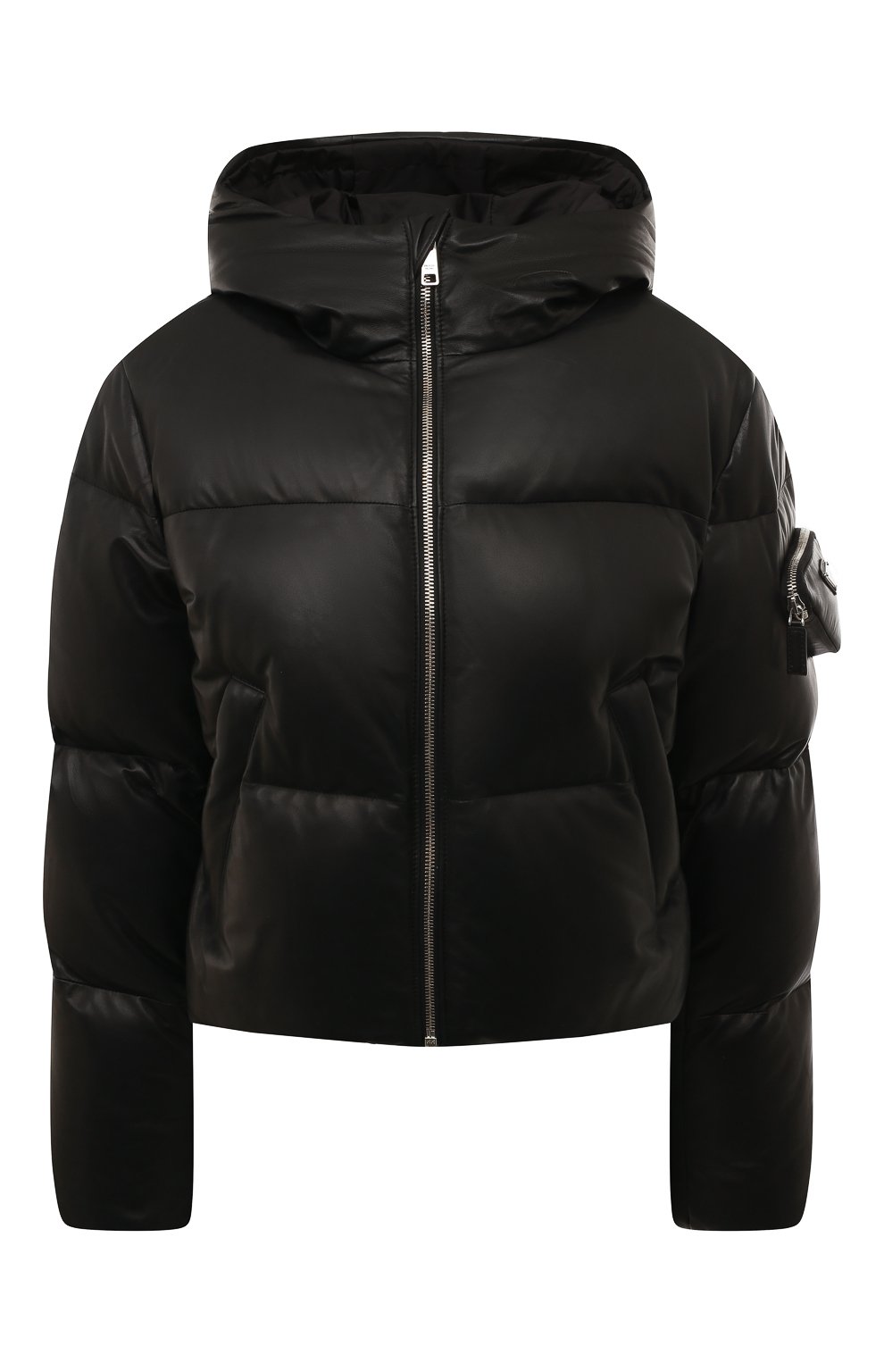 Кожаный пуховик PRADA, арт. 58A090-08P-F0002, фото 1
