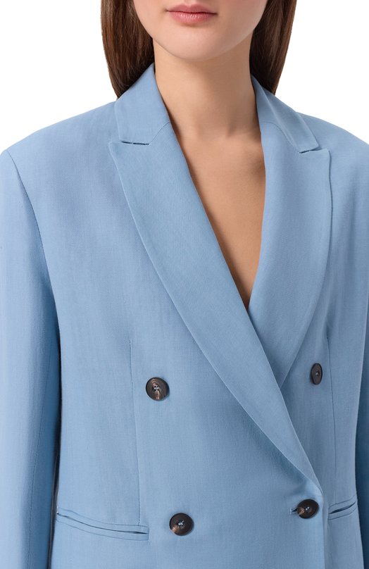 Жакет из вискозы и льна Antonelli Firenze M3128Q/935 Голубой  M3128Q/935 Фото 5