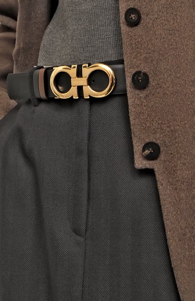 Двусторонний ремень FERRAGAMO коричневого цвета по цене 62400 руб., арт. 23A564/593873, фото 3 Двусторонний ремень FERRAGAMO, арт. 23A564/593873, фото 3