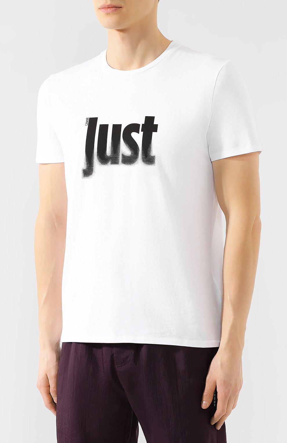 Хлопковая футболка JUST CAVALLI белого цвета по цене 7995 руб., арт. S03GC0514/N20663, фото 3 Хлопковая футболка JUST CAVALLI, арт. S03GC0514/N20663, фото 3