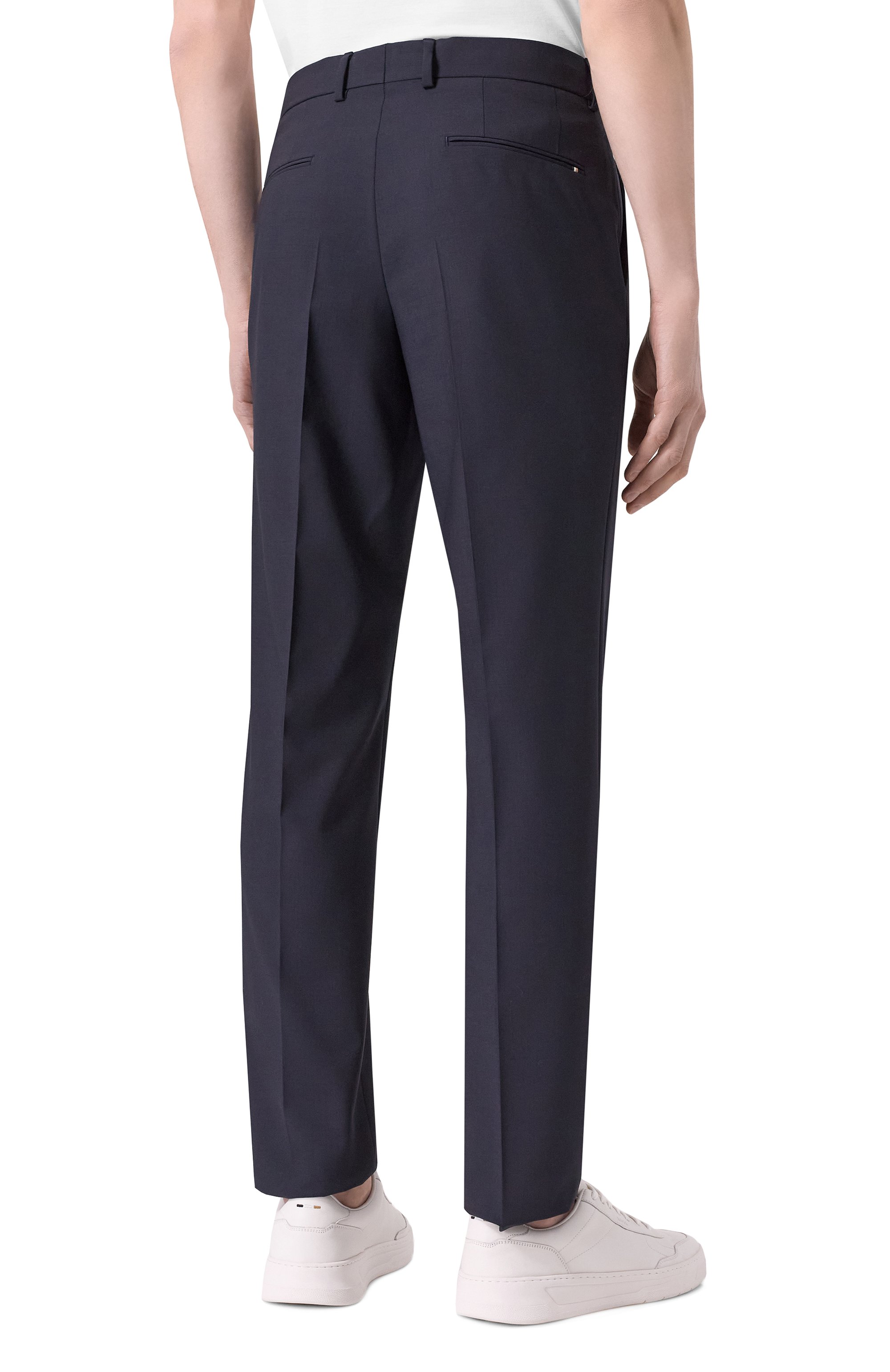 Брюки BOSS темно-синего цвета по цене 23950 руб., арт. 50534908, фото 4 Брюки BOSS, арт. 50534908, фото 4