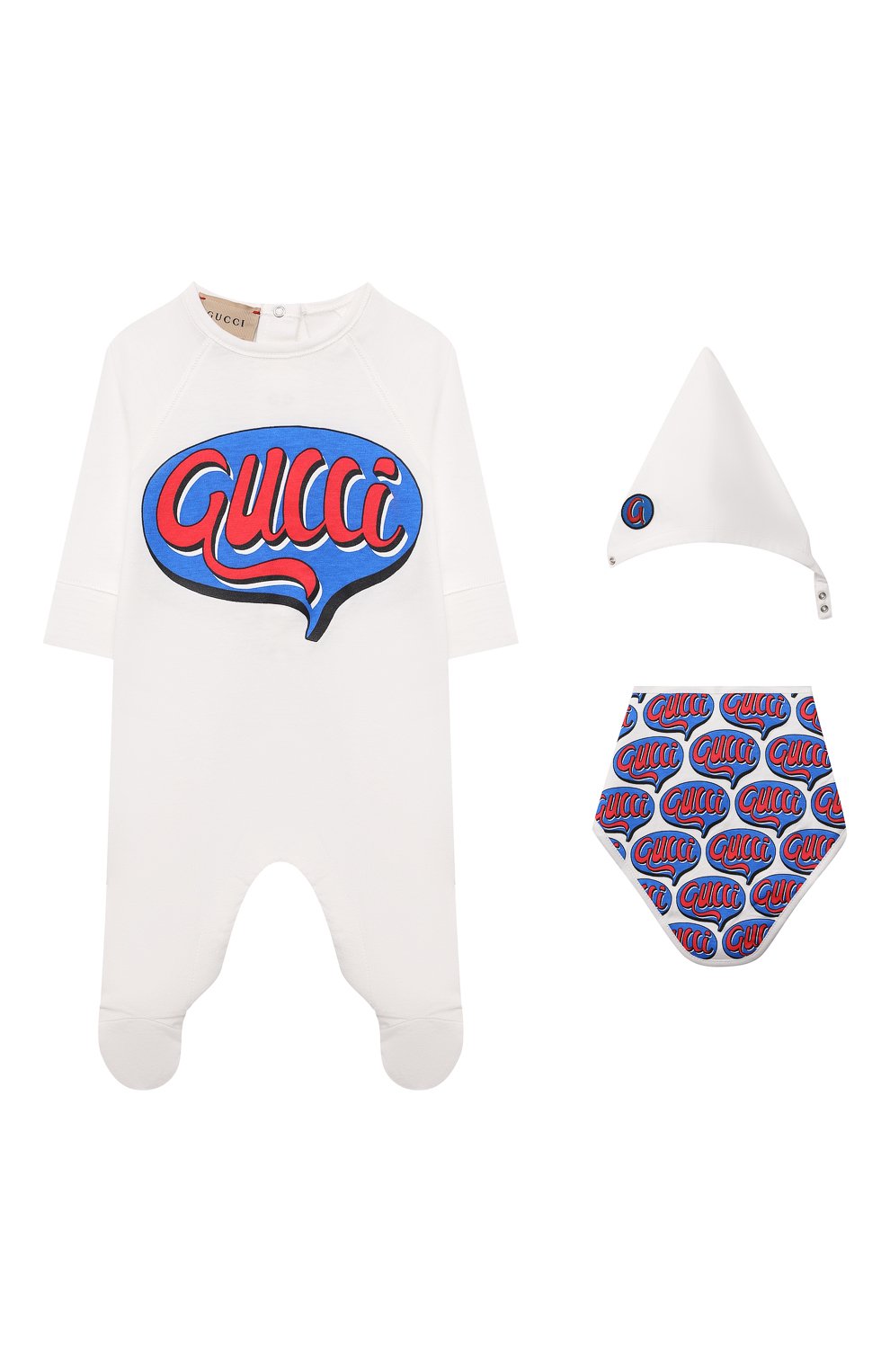 Комплект из трех предметов GUCCI белого цвета по цене 43800 руб., арт. 666236/XJDKS, фото 1 Комплект из трех предметов GUCCI, арт. 666236/XJDKS, фото 1