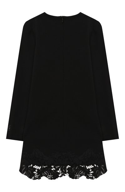 Платье с кружевной отделкой PHILOSOPHY DI LORENZO SERAFINI KIDS черного цвета по цене 14150 руб., арт. PJAB33/JE08/UH026/XXS-XS, фото 2 Платье с кружевной отделкой PHILOSOPHY DI LORENZO SERAFINI KIDS, арт. PJAB33/JE08/UH026/XXS-XS, фото 2