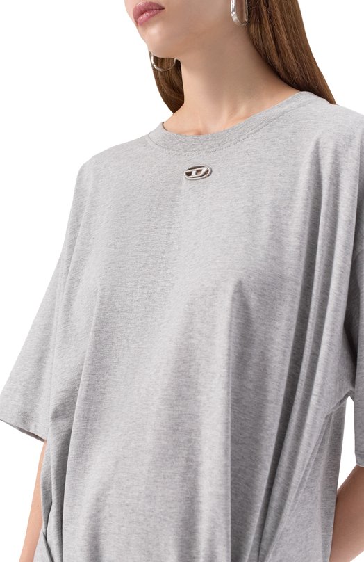 Хлопковое платье Diesel A19232/0NIAX Серый  A19232/0NIAX Фото 5