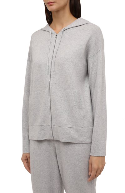 Кардиган из шерсти и кашемира VINCE светло-серого цвета по цене 54900 руб., арт. V784578862, фото 3 Кардиган из шерсти и кашемира VINCE, арт. V784578862, фото 3