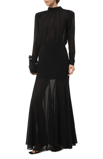 Шелковое платье JACOB LEE черного цвета по цене 185130 руб., арт. WD08624B, фото 2 Шелковое платье JACOB LEE, арт. WD08624B, фото 2