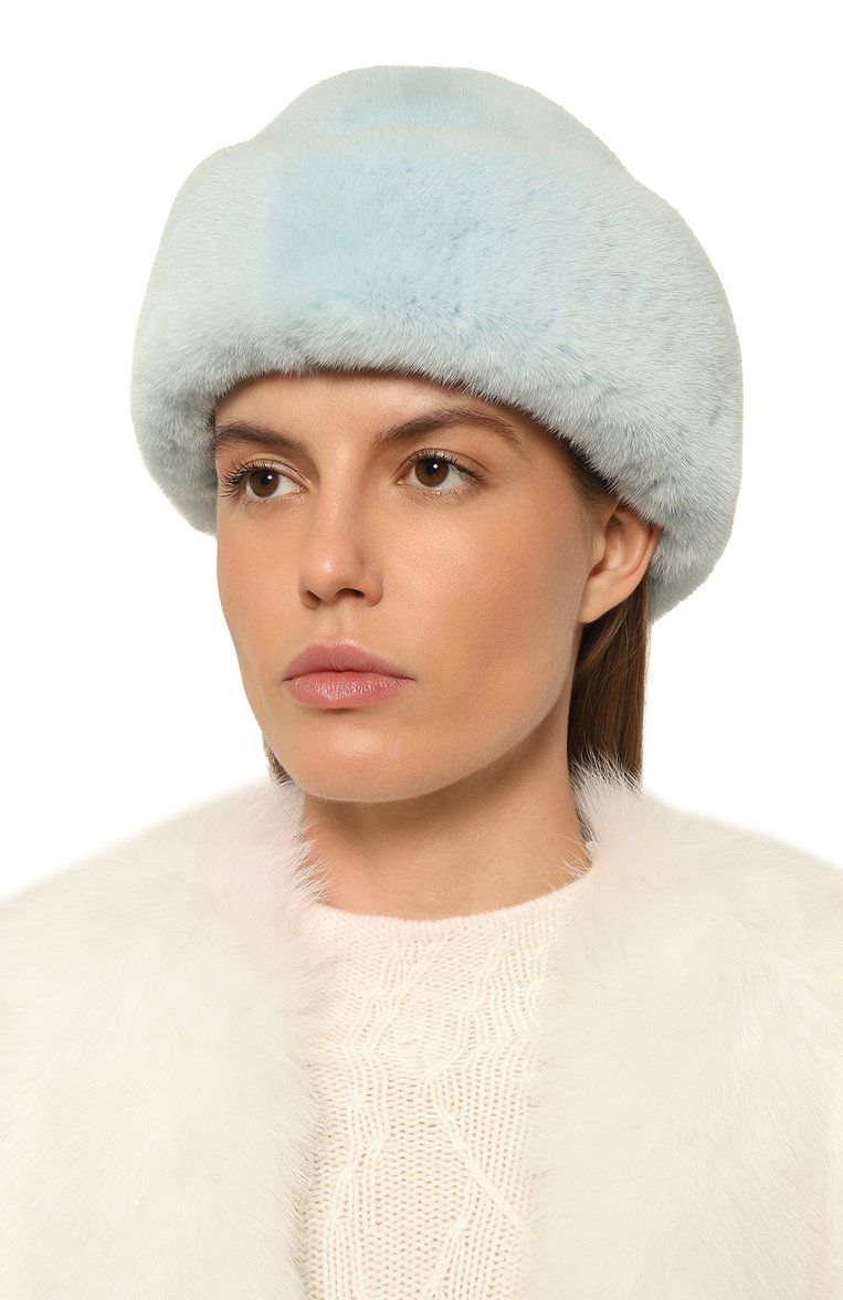 Женская шапка эйни из меха норки FURLAND голубого цвета, арт. 0204900110148600626 | Фото 2 (Материал: Натуральный мех; Нос: Не проставлено; Материал сплава: Проставлено; Региональные ограничения белый список (Axapta Mercury): Не проставлено)
