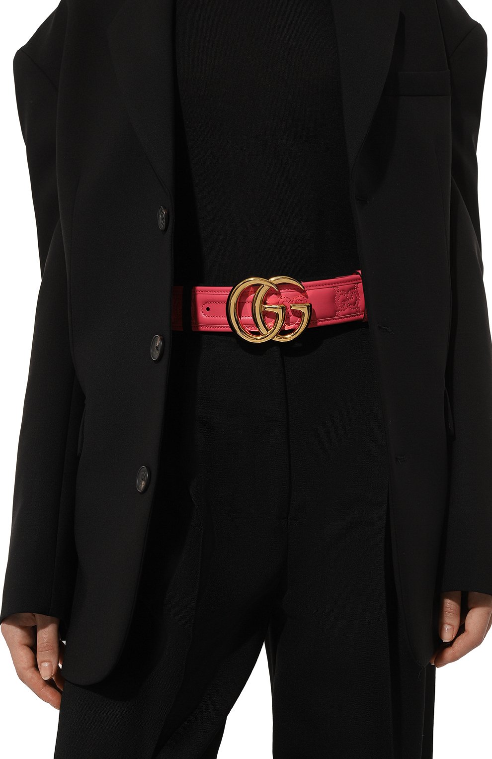 Кожаный ремень GUCCI розового цвета по цене 69100 руб., арт. 400593/UM8IG, фото 2 Кожаный ремень GUCCI, арт. 400593/UM8IG, фото 2