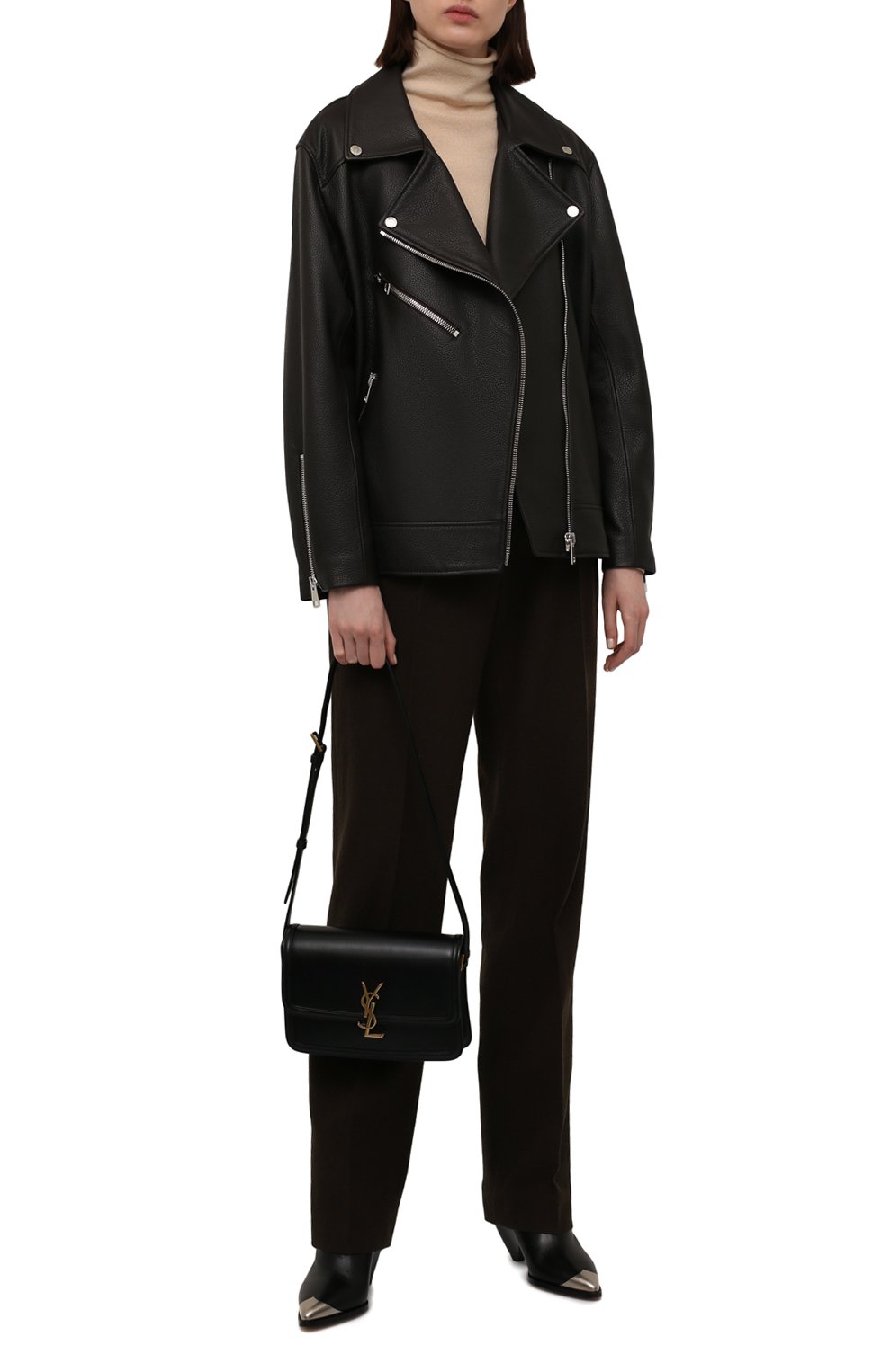 Кожаная куртка MASLOV темно-коричневого цвета по цене 226600 руб., арт. SMW99, фото 2 Кожаная куртка MASLOV, арт. SMW99, фото 2