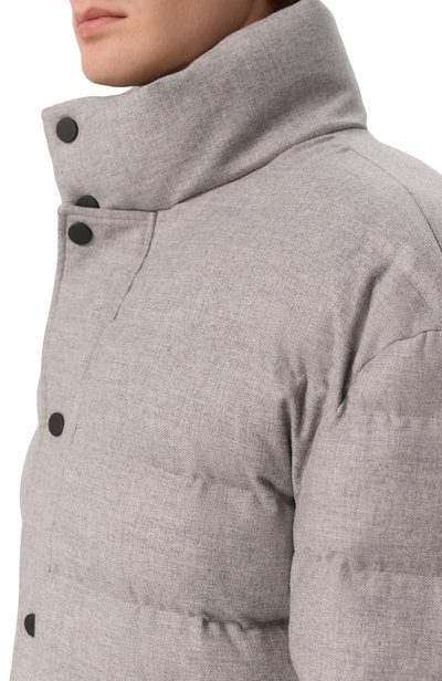 Пуховик из шерсти и кашемира KITON серого цвета по цене 577000 руб., арт. UGK191K0228L, фото 5 Пуховик из шерсти и кашемира KITON, арт. UGK191K0228L, фото 5