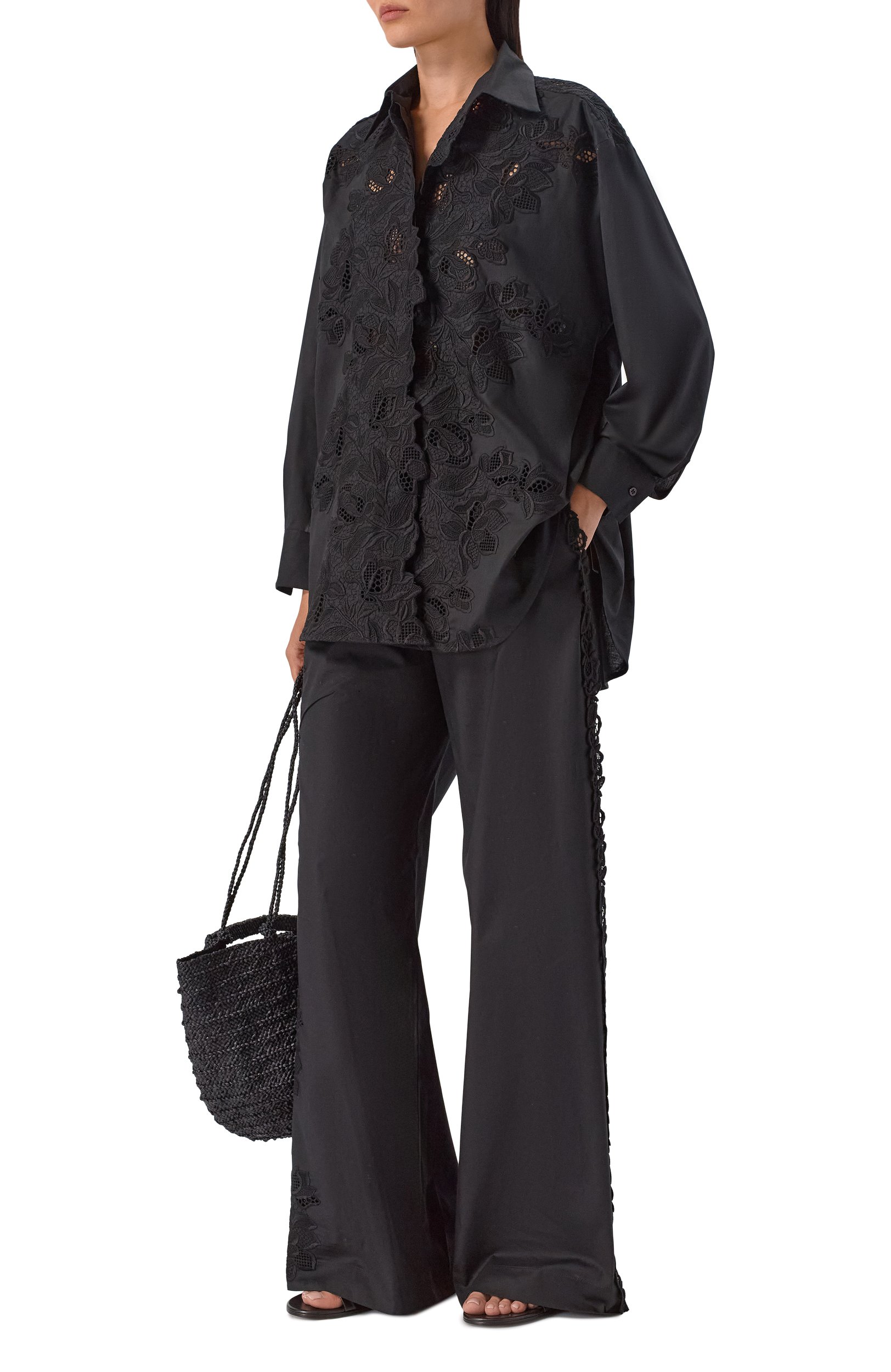 Хлопковые брюки ERMANNO SCERVINO, арт. D484P307QDV, фото 2