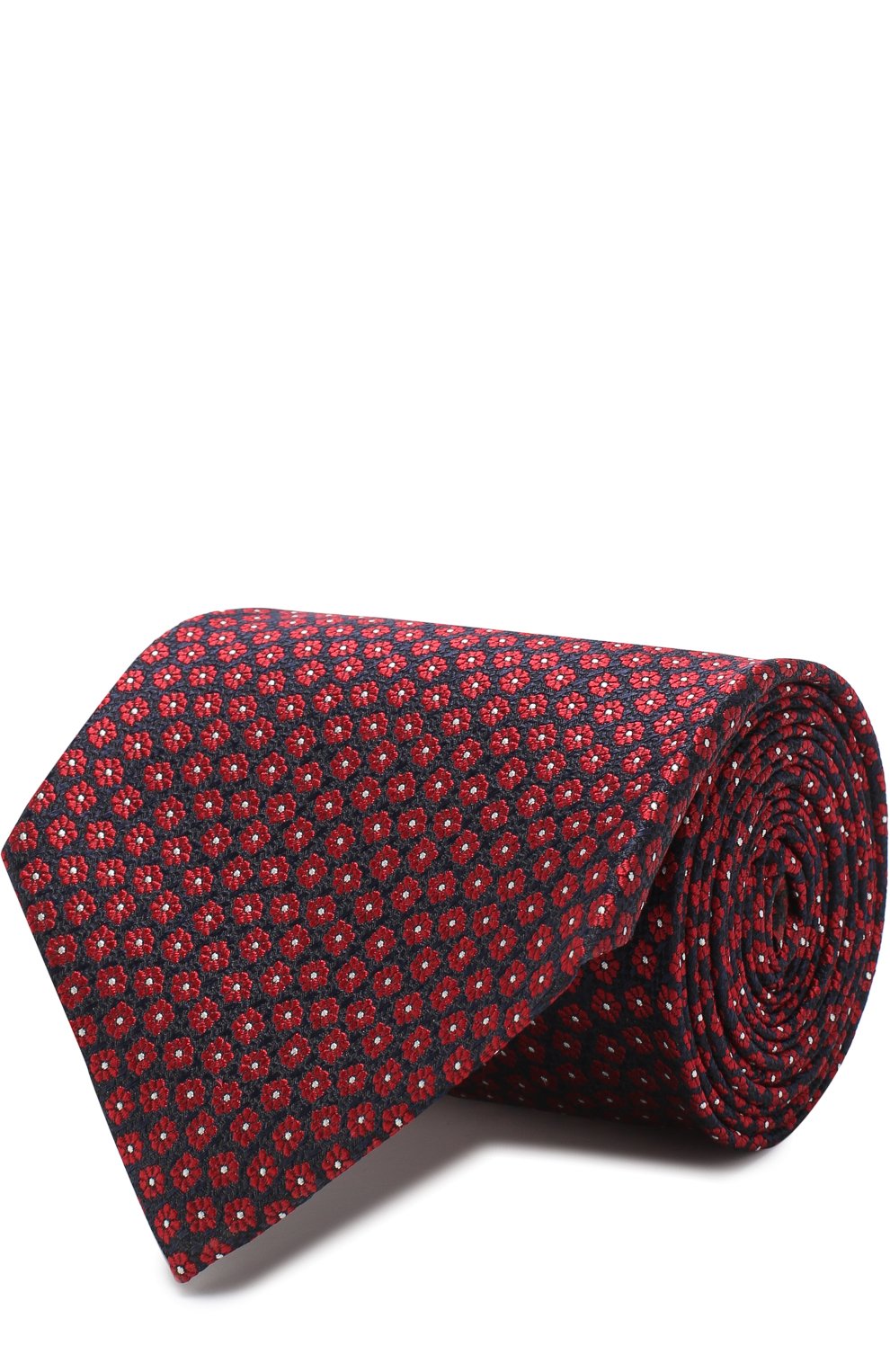 Шелковый галстук с узором ZEGNA красного цвета по цене 18350 руб., арт. Z3E37/1XW, фото 1 Шелковый галстук с узором ZEGNA, арт. Z3E37/1XW, фото 1