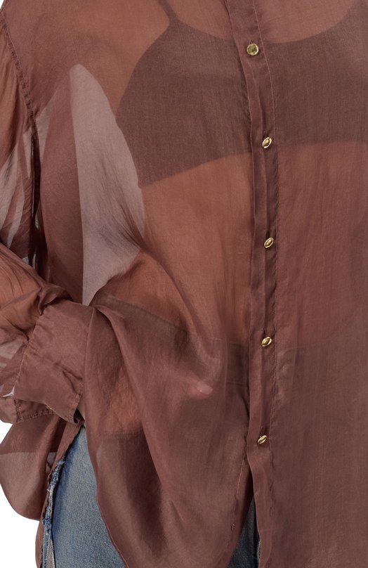 Шелковая рубашка Darkpark WSH20C Коричневый  WSH20C Фото 5