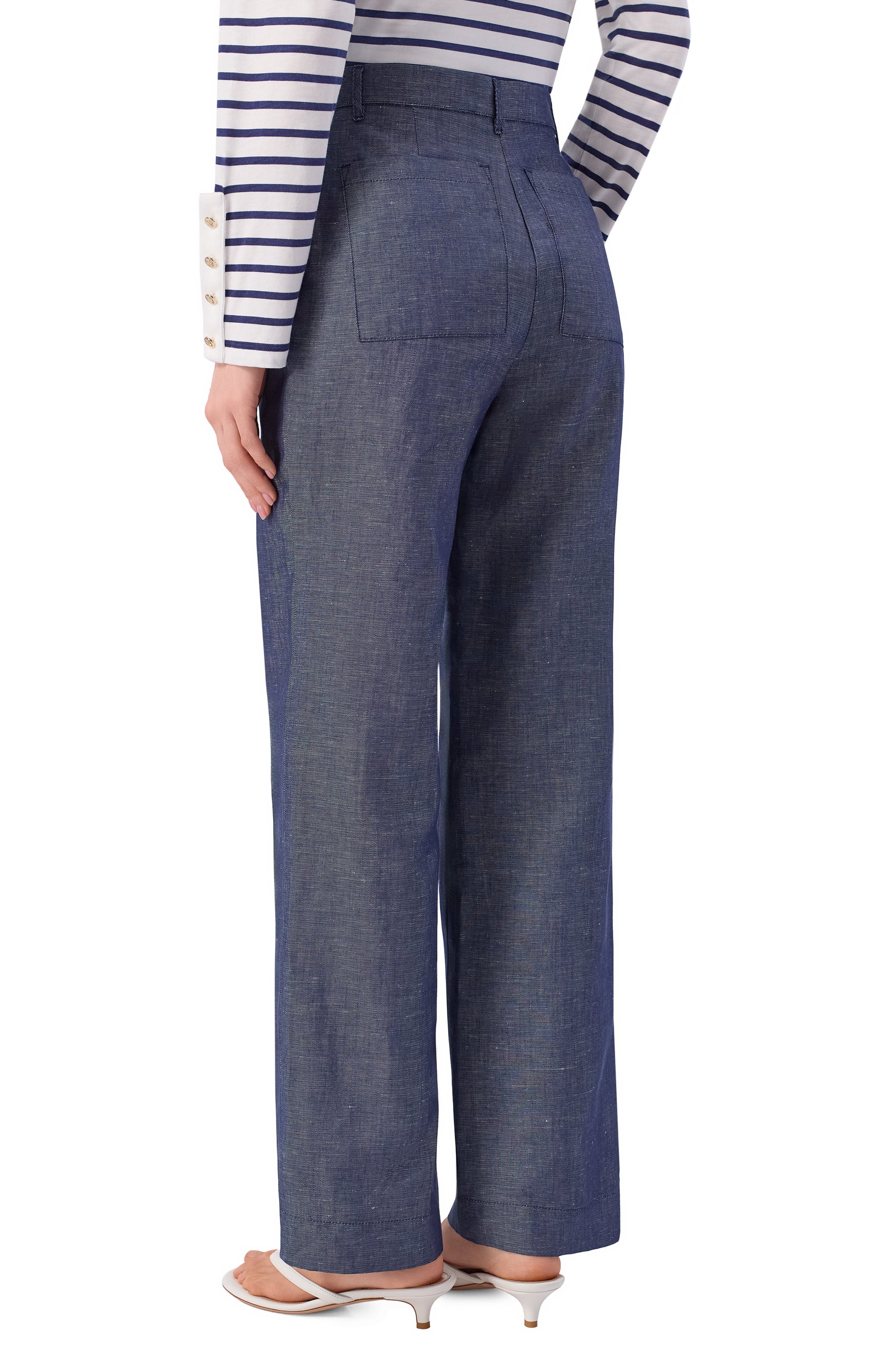 Брюки из хлопка и льна GRAN SASSO, арт. 76280/60500, фото 4