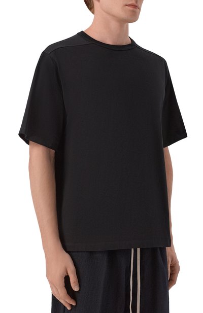 Хлопковая футболка RICK OWENS черного цвета по цене 37850 руб., арт. RU02F4232/JA, фото 3 Хлопковая футболка RICK OWENS, арт. RU02F4232/JA, фото 3