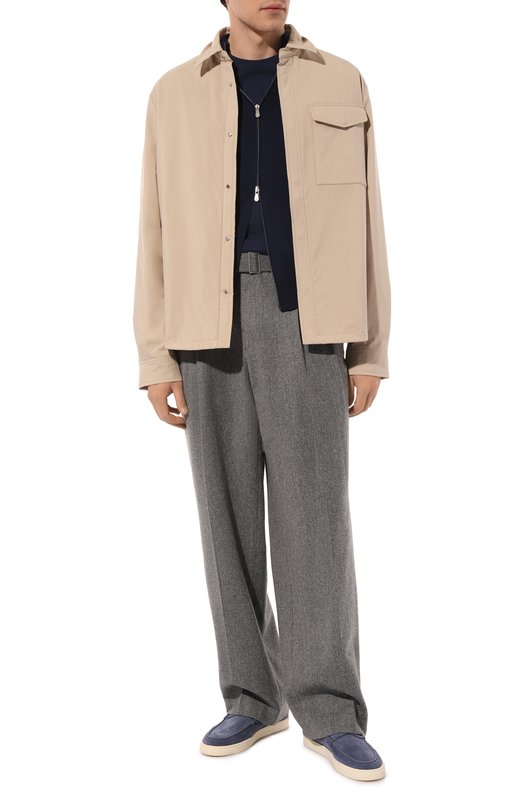 Хлопковая футболка Brunello Cucinelli M0B131308 Синий  M0B131308 Фото 2
