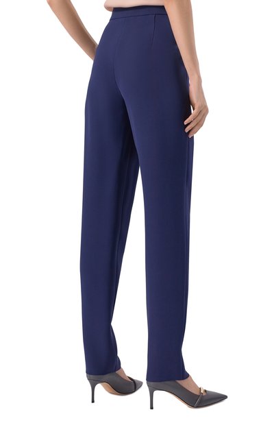 Шелковые брюки GIORGIO ARMANI синего цвета по цене 215000 руб., арт. GW002792/TE10071, фото 4 Шелковые брюки GIORGIO ARMANI, арт. GW002792/TE10071, фото 4