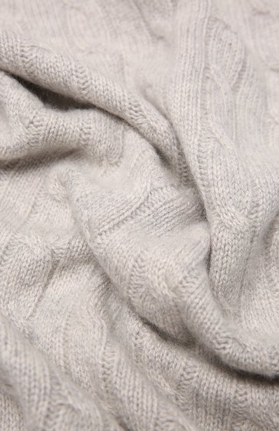 Кашемировый плед cable RALPH LAUREN светло-серого цвета по цене 54300 руб., арт. 650511448, фото 3 Кашемировый плед cable RALPH LAUREN, арт. 650511448, фото 3
