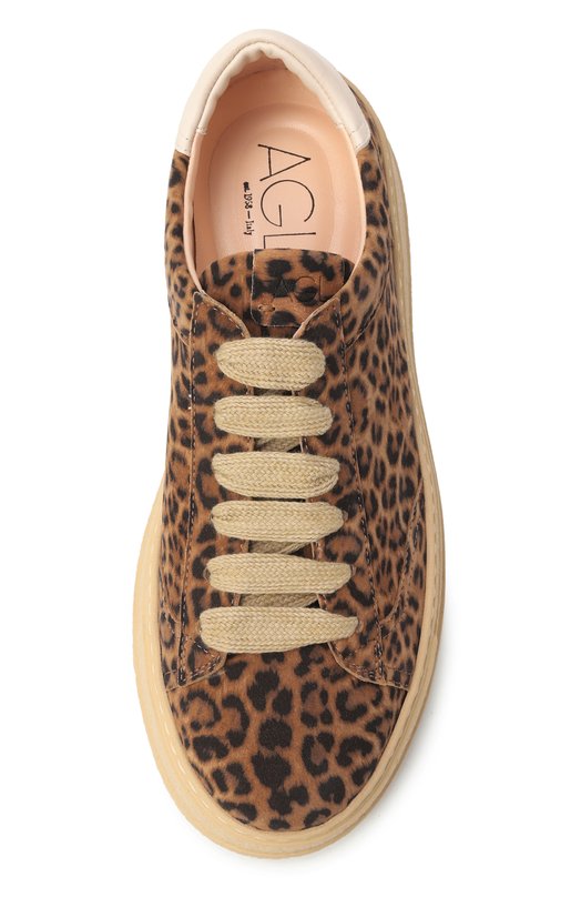 Замшевые кеды Giuly Lace Up AGL D946001PG/KA236 Леопардовый  D946001PG/KA236 Фото 6