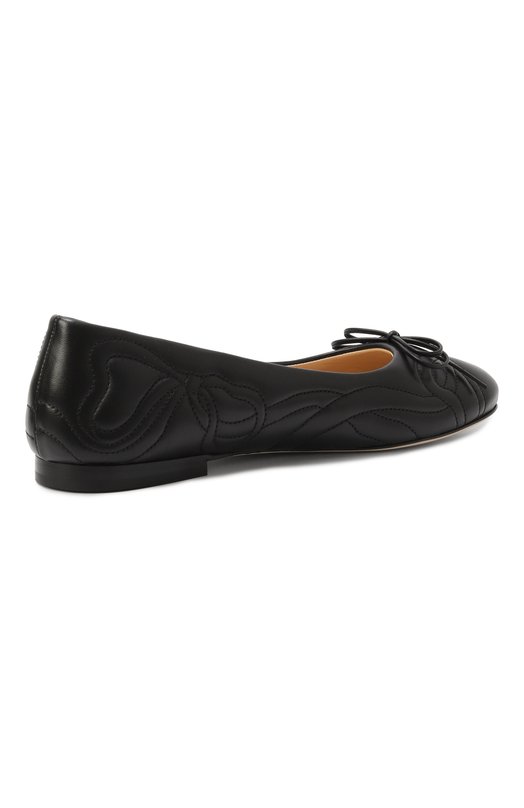 Кожаные балетки Matelasse Mach & Mach SS25-S0926-10-NAP-BLK Чёрный  SS25-S0926-10-NAP-BLK Фото 5