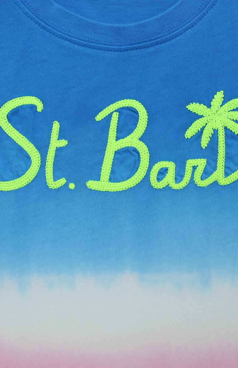 Детская хлопковая футболка MC2 SAINT BARTH разноцветного цвета, арт. STBK/ELLY/04851D | Фото 3 (Рукава: Короткие; Материал внешний: Хлопок; Девочки Кросс-КТ: футболка-одежда; Автоматизация ТО: Проставлено; Автоматизация с�остава: Проставлено)