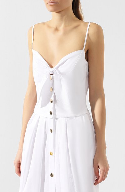 Топ с бантом TEREKHOV GIRL белого цвета по цене 11800 руб., арт. 2TP010/3260.100/S19, фото 3 Топ с бантом TEREKHOV GIRL, арт. 2TP010/3260.100/S19, фото 3