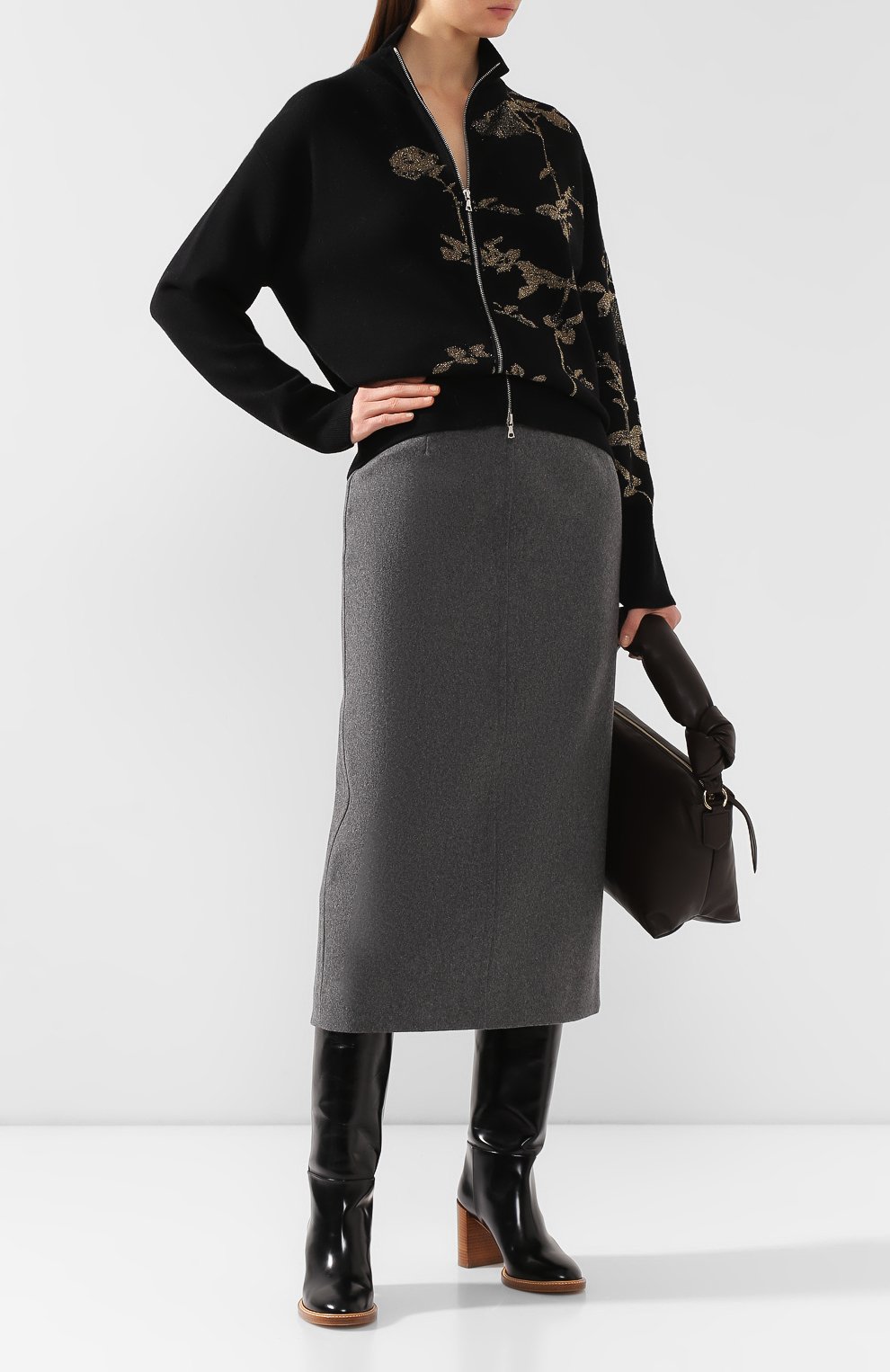 Шерстяной кардиган DRIES VAN NOTEN черного цвета по цене 57900 руб., арт. 192-11215-8726, фото 2 Шерстяной кардиган DRIES VAN NOTEN, арт. 192-11215-8726, фото 2