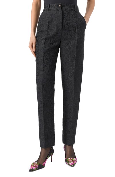Брюки из хлопка и шелка DOLCE & GABBANA, арт. FTAM2T/HJMQK, фото 3