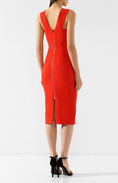 Приталенное платье-миди ROLAND MOURET красного цвета по цене 117000 руб., арт. PS19/S0534/F2196, фото 4 Приталенное платье-миди ROLAND MOURET, арт. PS19/S0534/F2196, фото 4