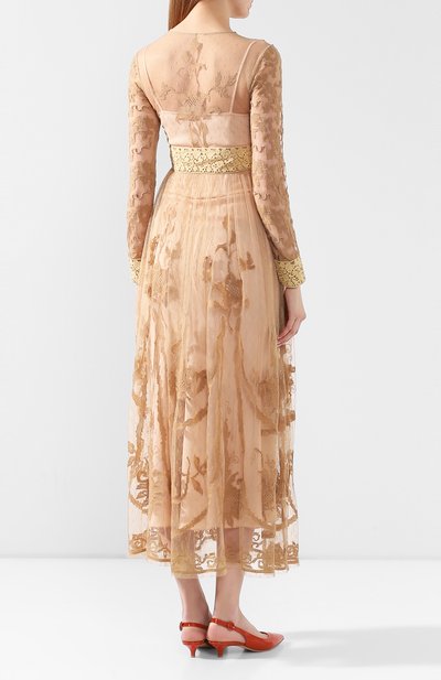 Платье REDVALENTINO бежевого цвета по цене 99850 руб., арт. TR0VA11X/52N, фото 4 Платье REDVALENTINO, арт. TR0VA11X/52N, фото 4