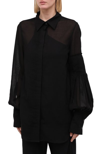 Блузка из хлопка и кашемира ANN DEMEULEMEESTER, арт. 2002-2010-P-121-099, фото 3